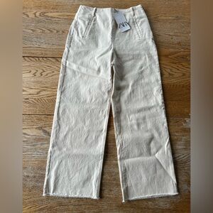 Zara | Cream Wide Leg Pants